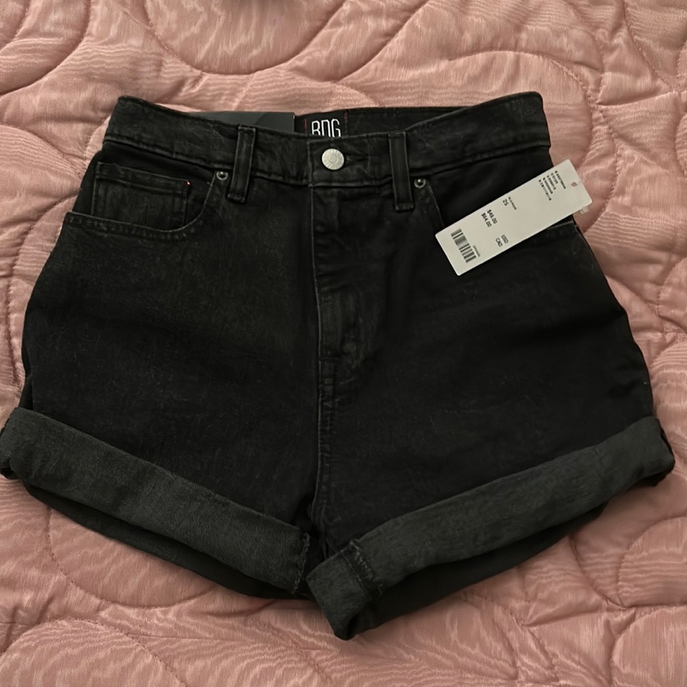 BDG urban outfitters high waisted black denim shorts